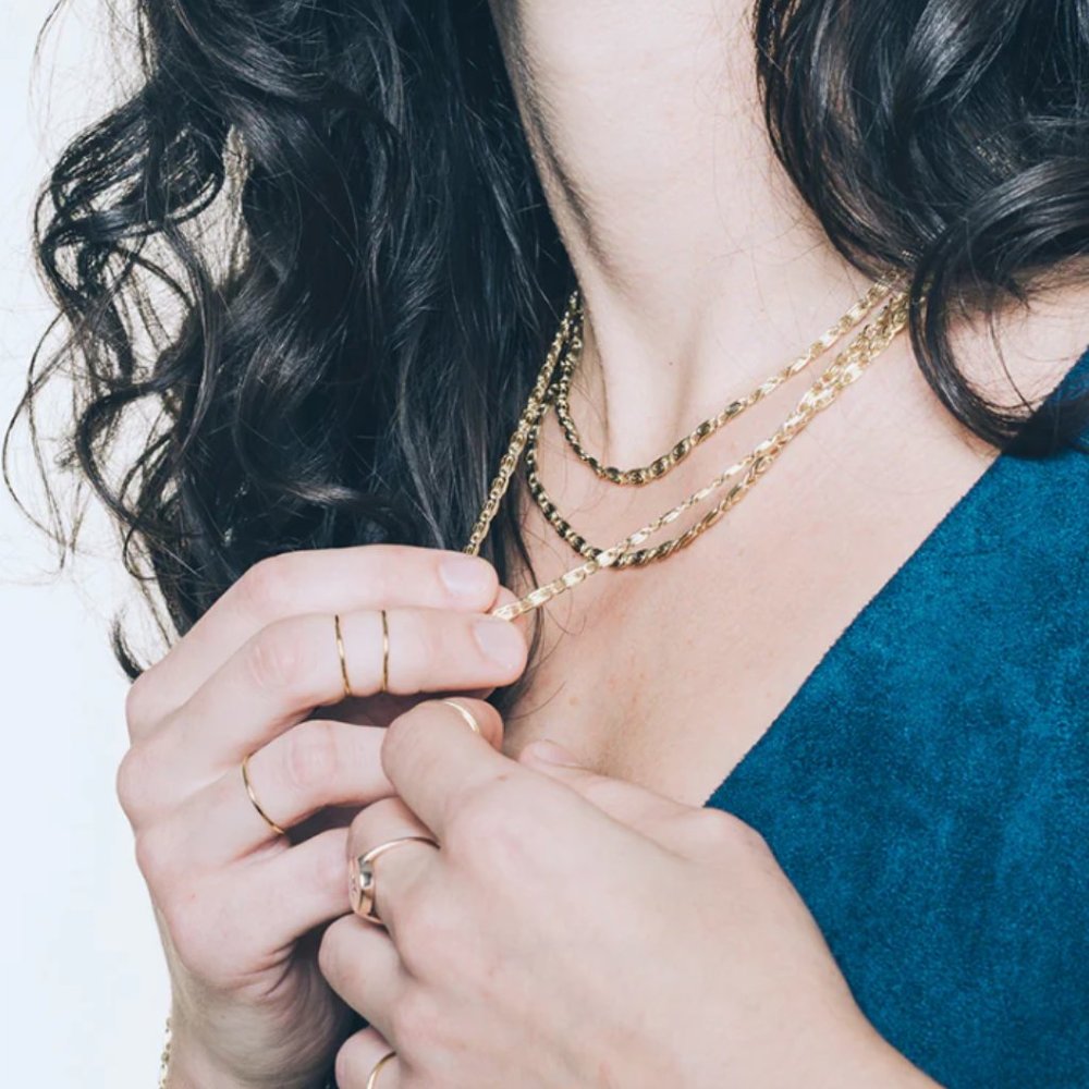 Spiral Gold Chain Necklace